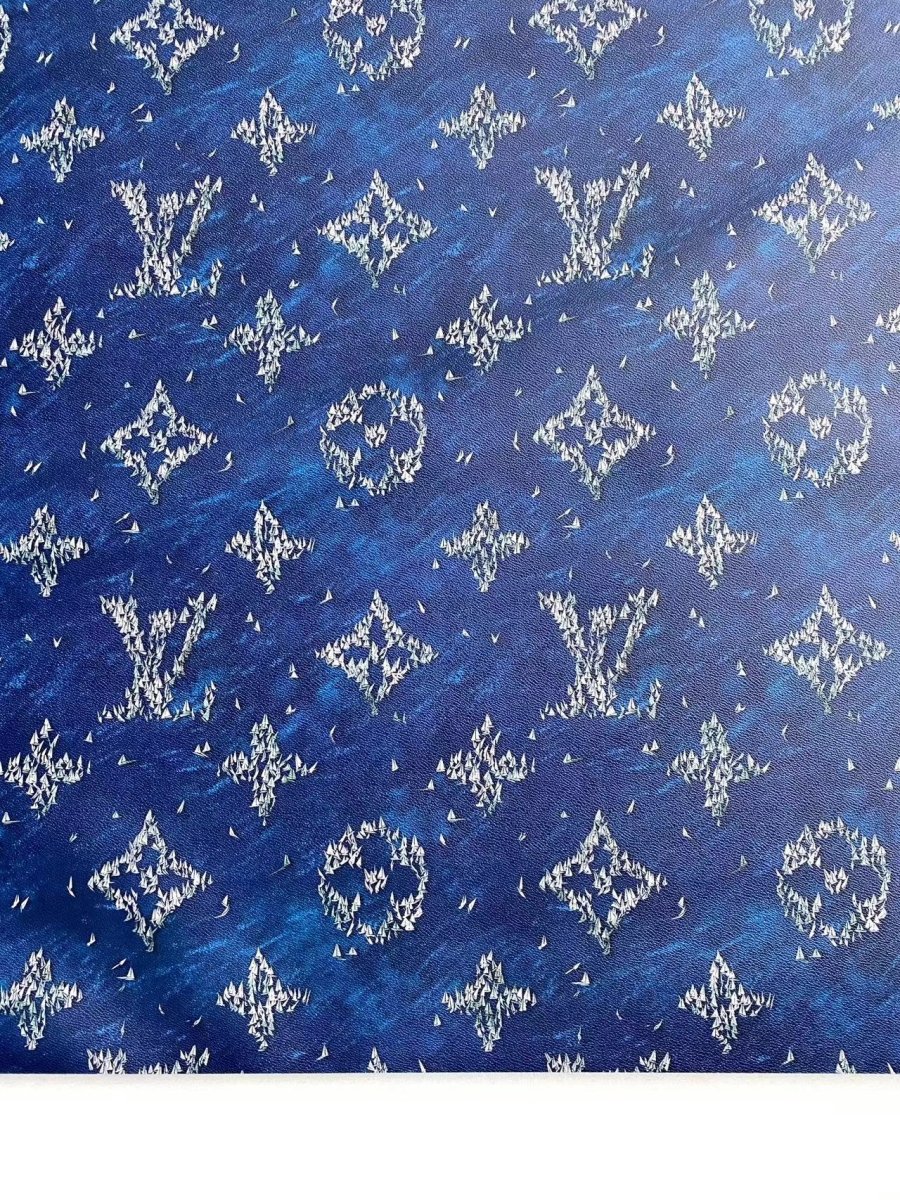 New Louis Vuitton Summer Design Leather Fabric for Car Wrap Sneakers Creation - mingfabricstore