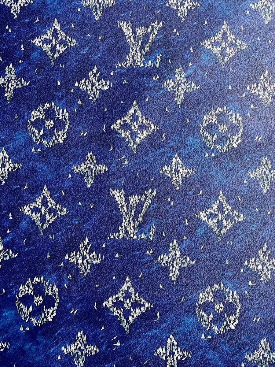 New Louis Vuitton Summer Design Leather Fabric for Car Wrap Sneakers Creation - mingfabricstore