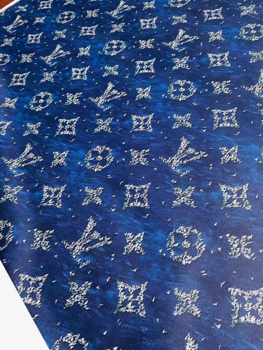 New Louis Vuitton Summer Design Leather Fabric for Car Wrap Sneakers Creation - mingfabricstore
