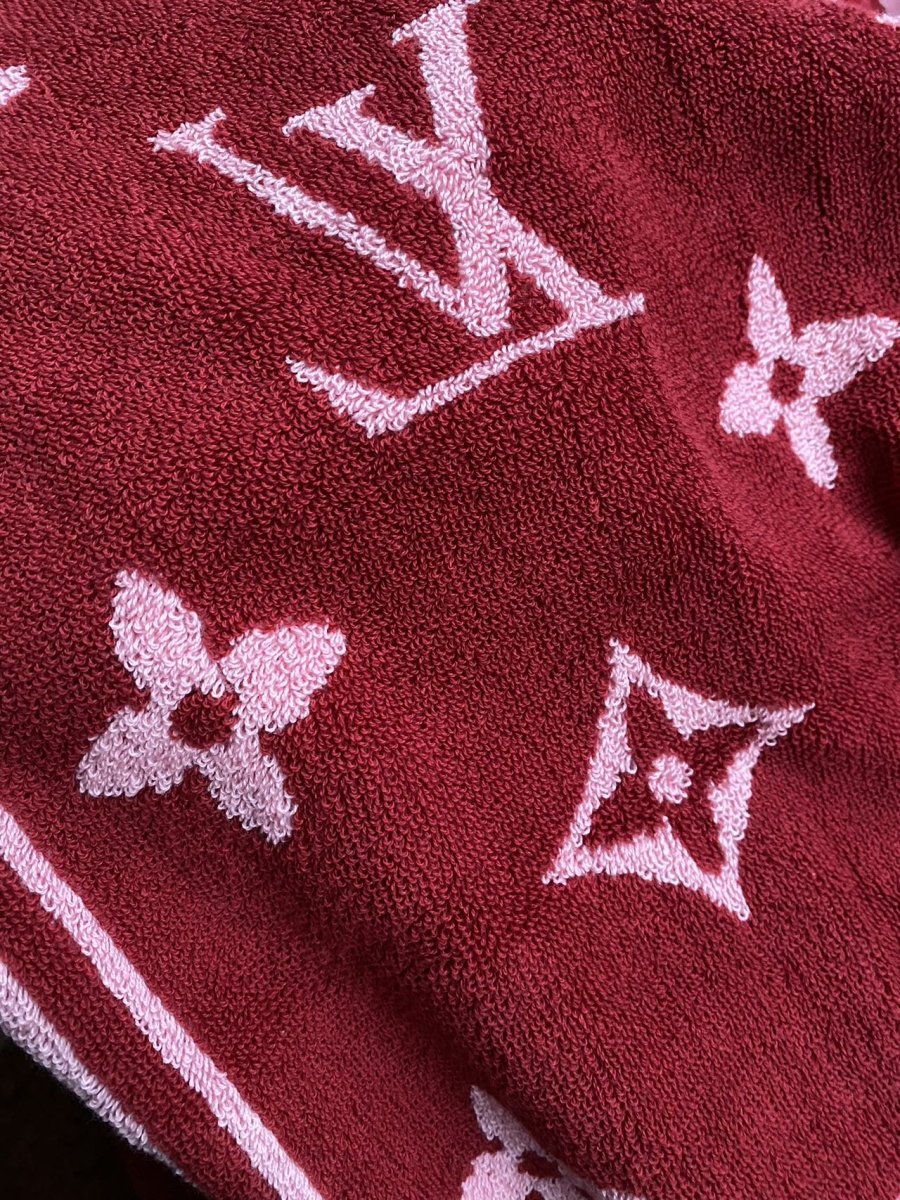 New Pink Louis Vuitton Beach Towel for Custom Clothing Project Tailor Made - mingfabricstore