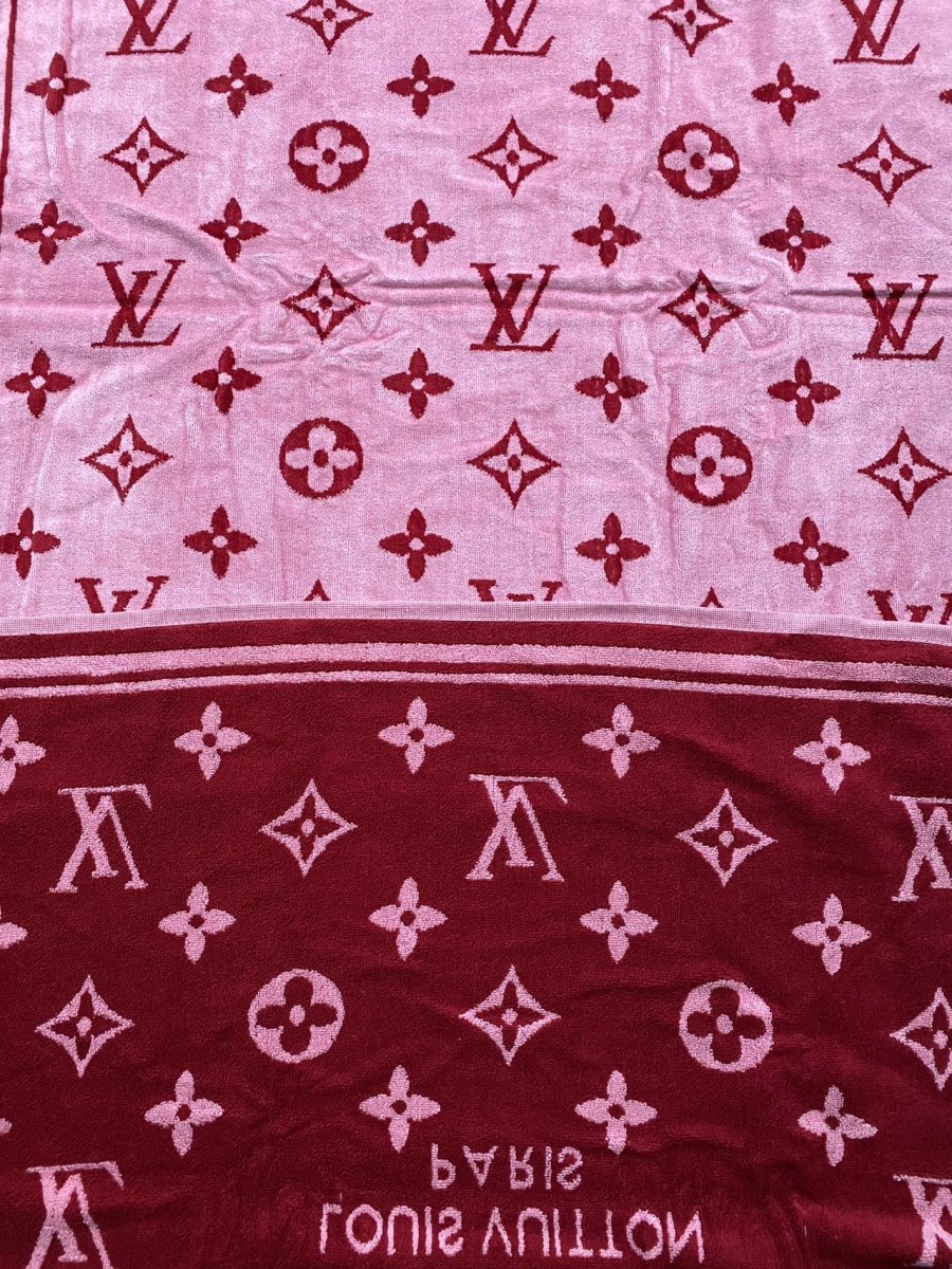 New Pink Louis Vuitton Beach Towel for Custom Clothing Project Tailor Made - mingfabricstore