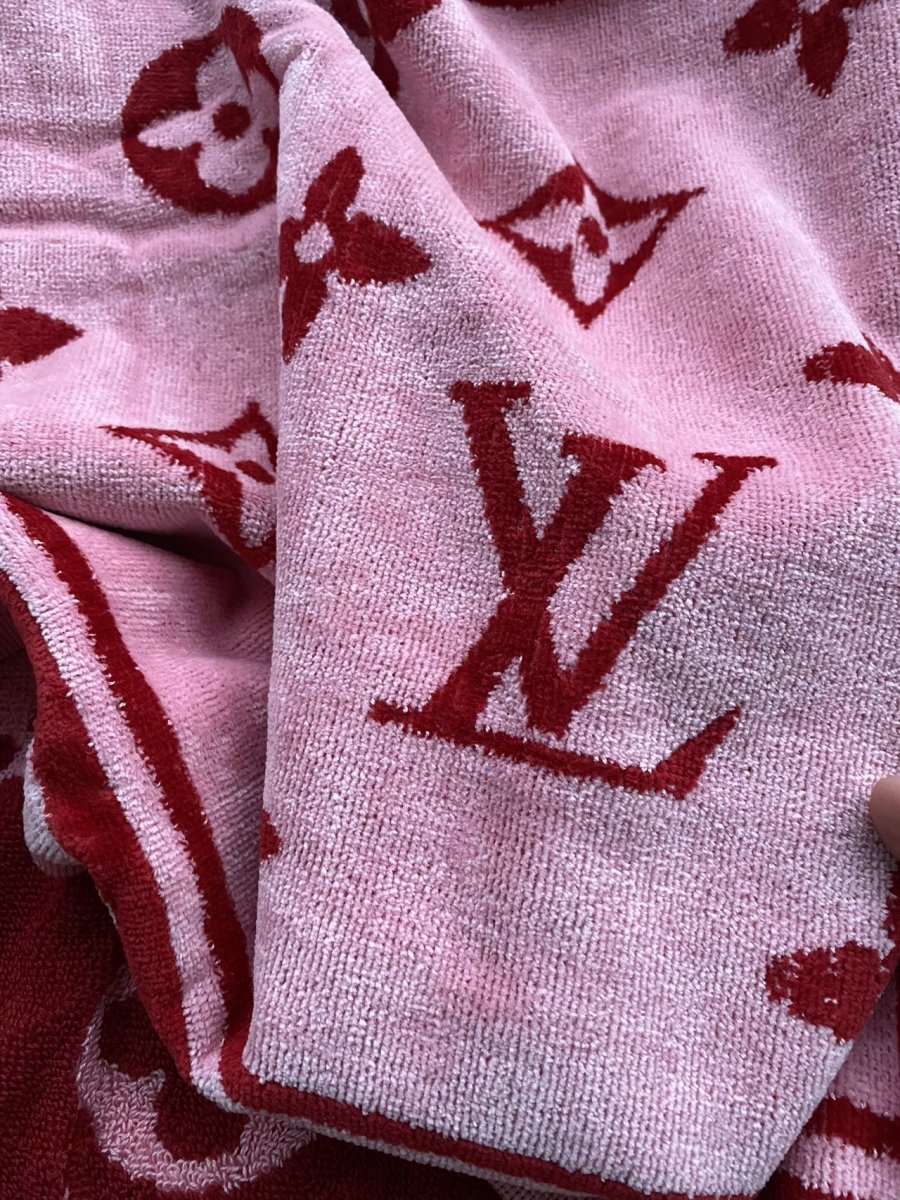 New Pink Louis Vuitton Beach Towel for Custom Clothing Project Tailor Made - mingfabricstore