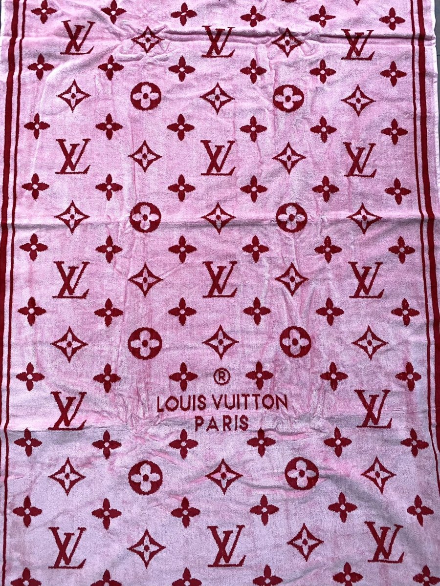 New Pink Louis Vuitton Beach Towel for Custom Clothing Project Tailor Made - mingfabricstore