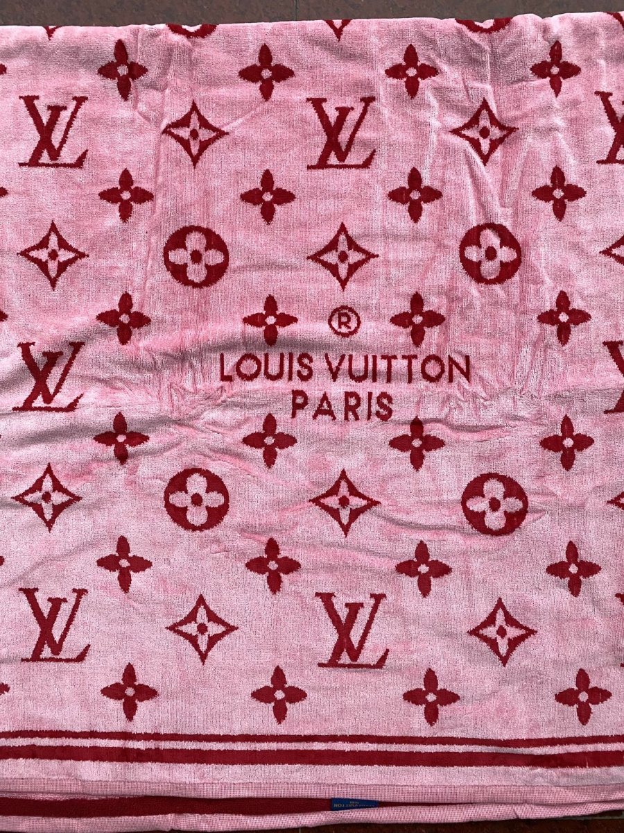 New Pink Louis Vuitton Beach Towel for Custom Clothing Project Tailor Made - mingfabricstore