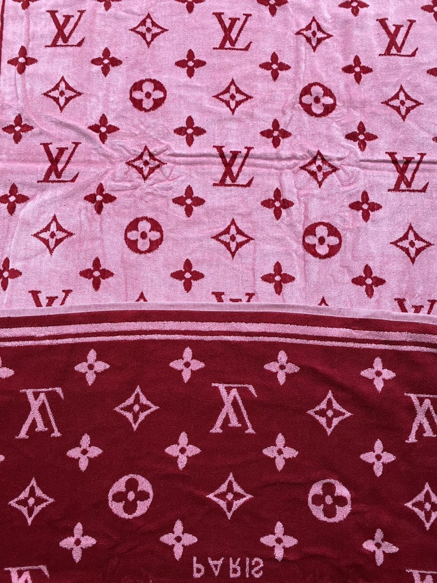 New Pink Louis Vuitton Beach Towel for Custom Clothing Project Tailor Made - mingfabricstore