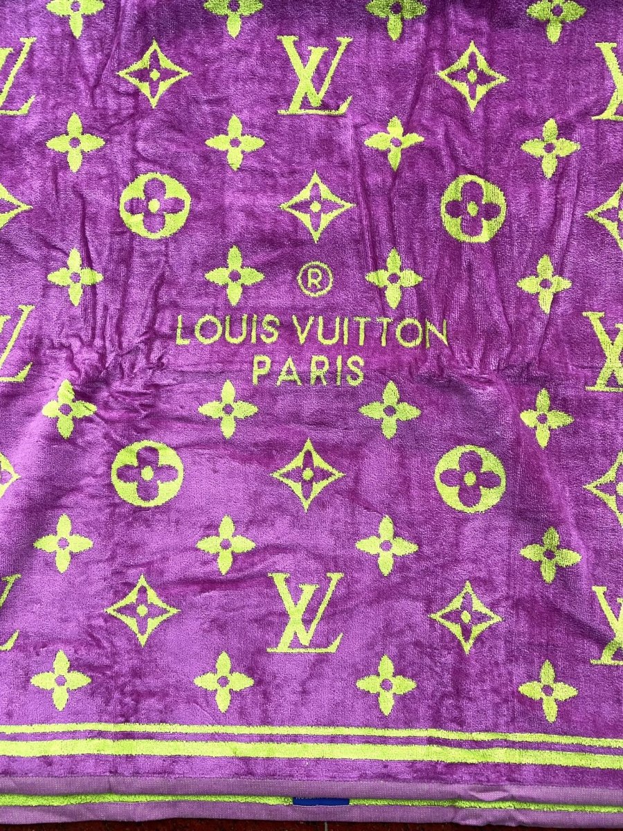 New Purple Louis Vuitton Beach Towel for Custom Clothing Project Tailor Made - mingfabricstore