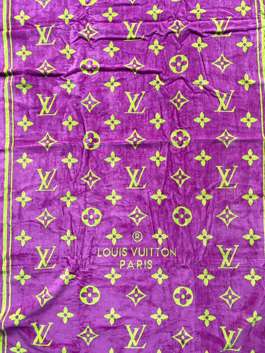 New Purple Louis Vuitton Beach Towel for Custom Clothing Project Tailor Made - mingfabricstore