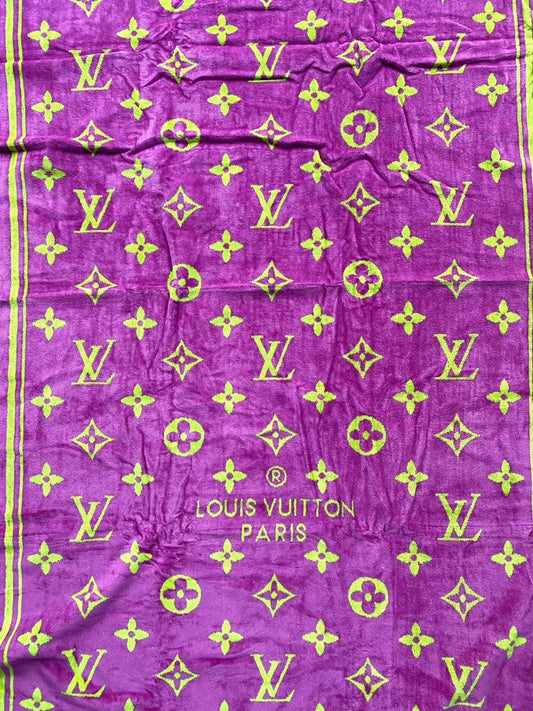 New Purple Louis Vuitton Beach Towel for Custom Clothing Project Tailor Made - mingfabricstore
