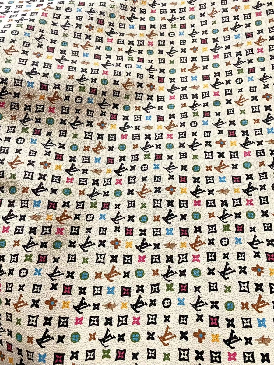 New Tyler the creator LV Designer Leather Fabric for Bag Custom Sneakers Handmade DIY - mingfabricstore