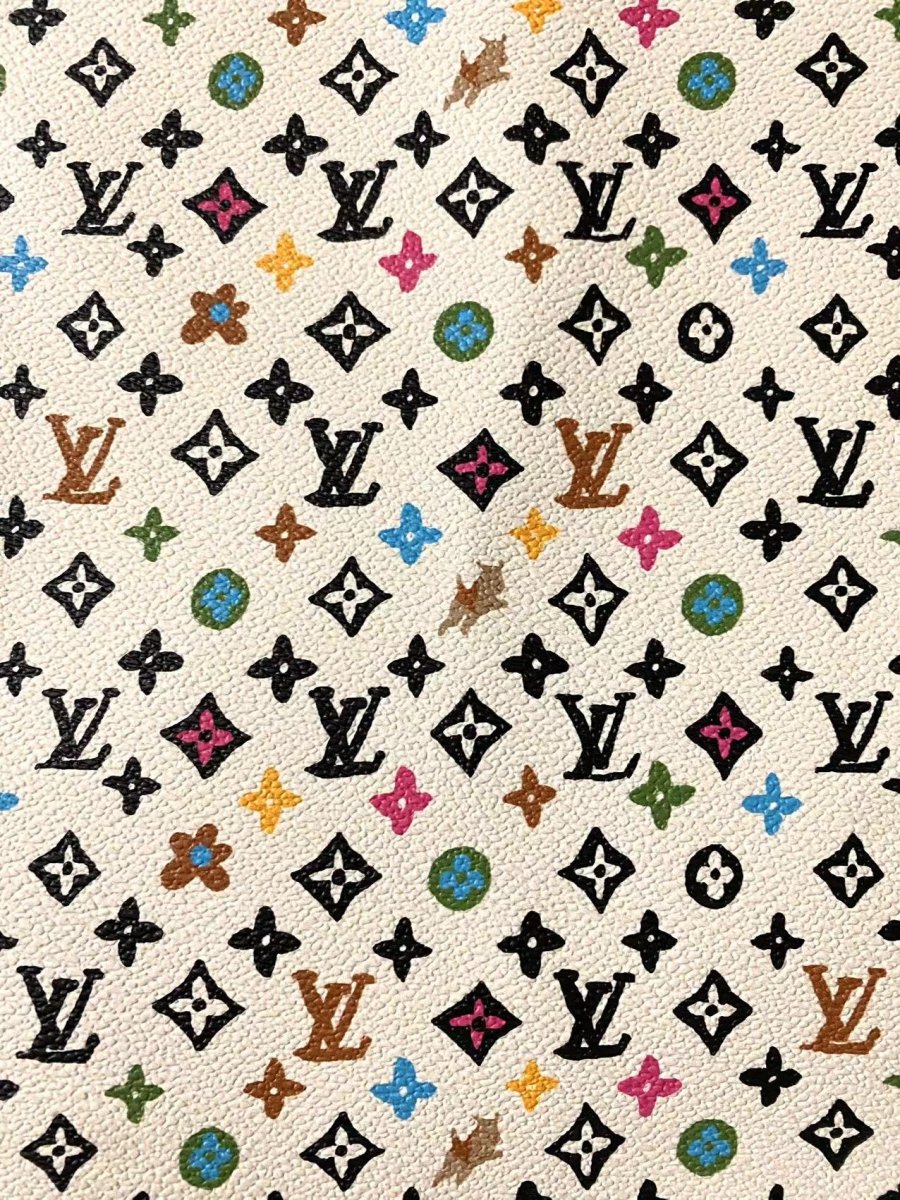 New Tyler the creator LV Designer Leather Fabric for Bag Custom Sneakers Handmade DIY - mingfabricstore