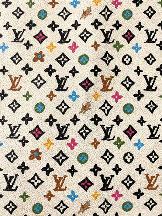 New Tyler the creator LV Designer Leather Fabric for Bag Custom Sneakers Handmade DIY - mingfabricstore