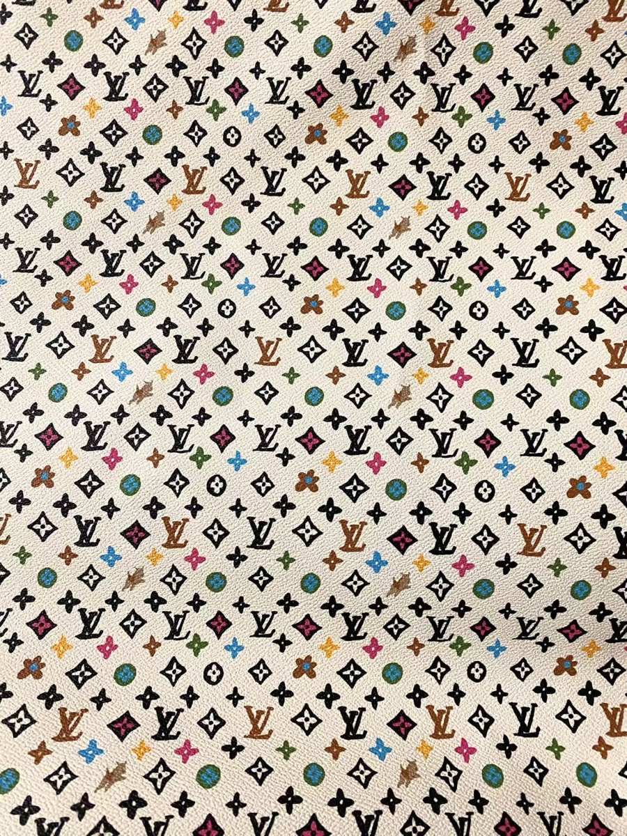 New Tyler the creator LV Designer Leather Fabric for Bag Custom Sneakers Handmade DIY - mingfabricstore