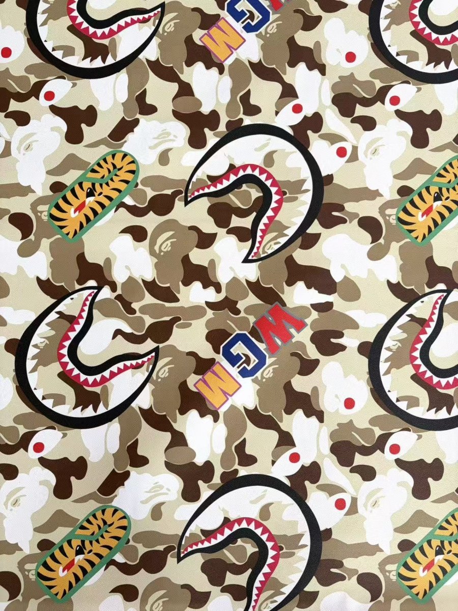 New WGM Bape Custom Sneaker Leather Sheet for DIY Crafts - mingfabricstore