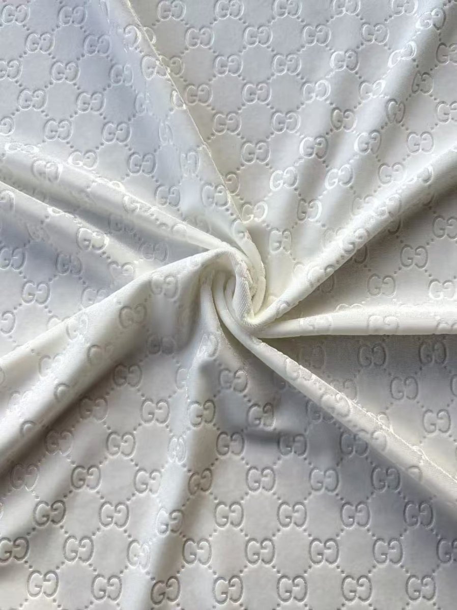 New White Gucci Velvet for Bespoke Suit Custom DIY Sneakers Car Headline Upholstery - mingfabricstore