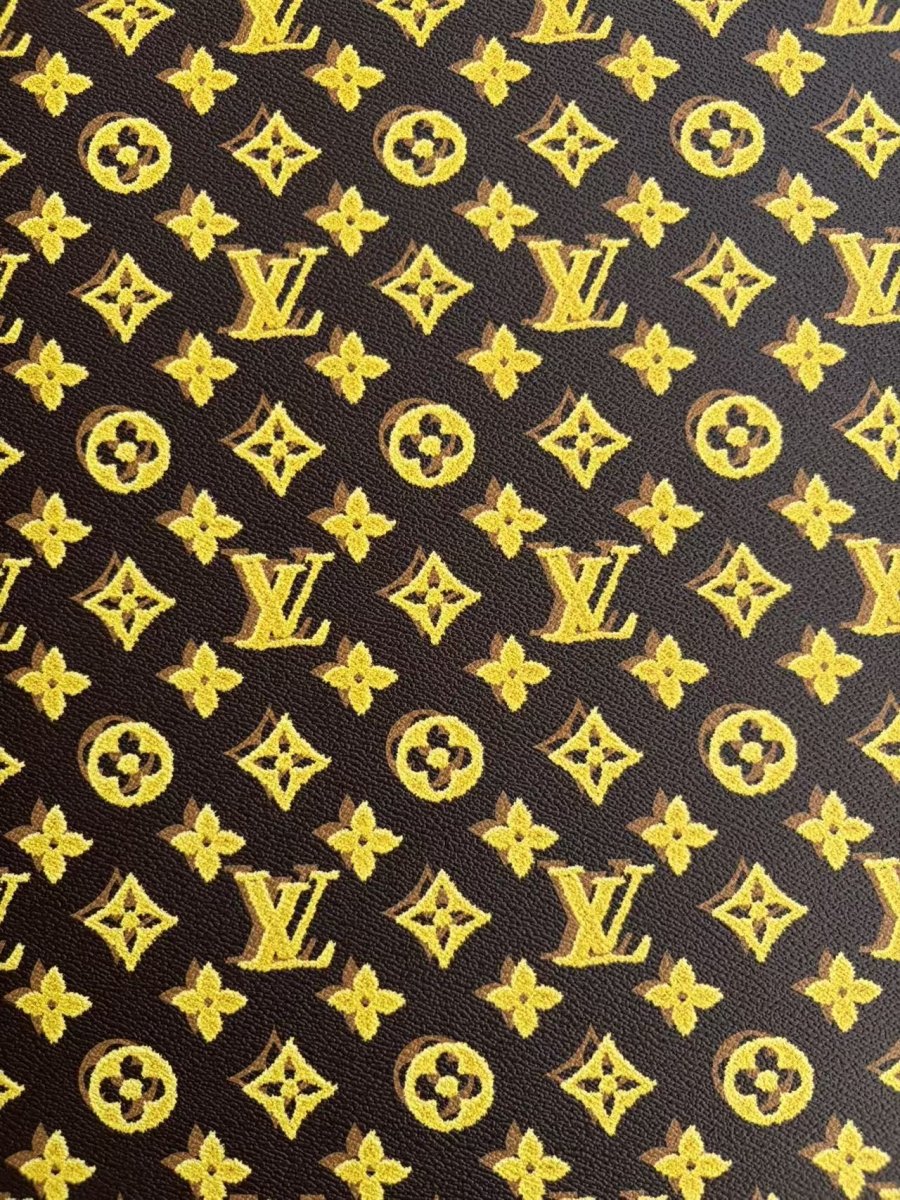 New Yellow Louis Vuitton Designer Leather Sheet for DIY Custom bag Repair - mingfabricstore