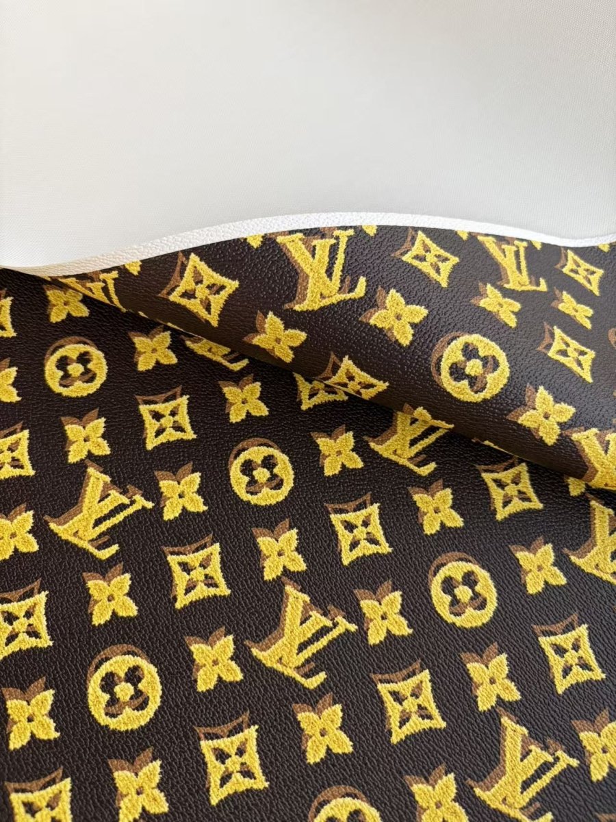 New Yellow Louis Vuitton Designer Leather Sheet for DIY Custom bag Repair - mingfabricstore