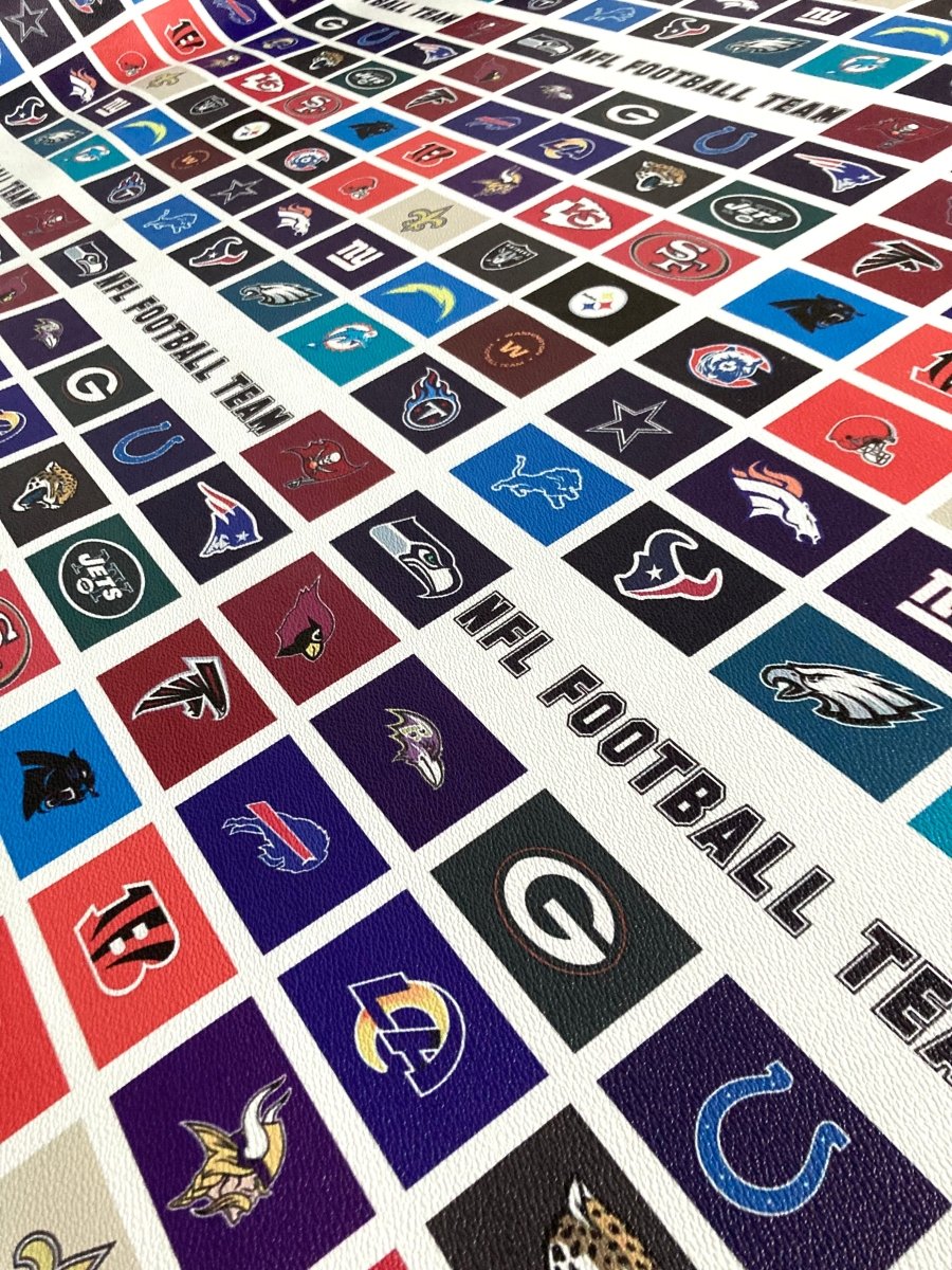 NFL football team Logo Vinyl Handmade Custom Material - mingfabricstore