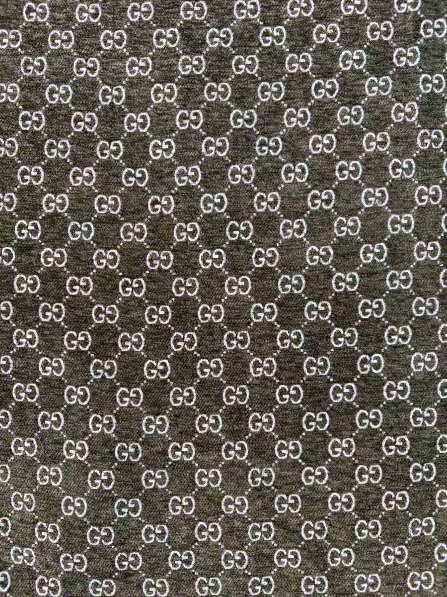 Olive Green Gucci Chenille Sofa Upholstery Fabric for Beach Bag Furniture Custom - mingfabricstore