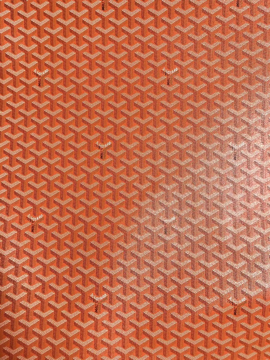 Orang Goyard Original Quality Vinyl Canvas for Custom Sneaker Furniture - mingfabricstore