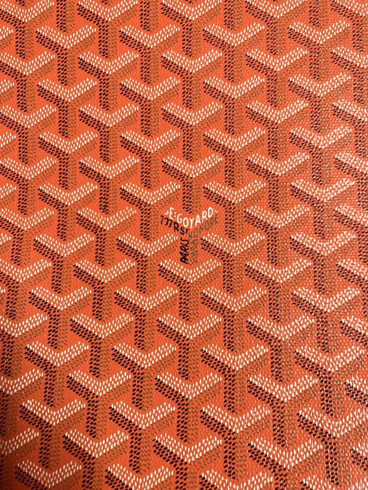 Orang Goyard Original Quality Vinyl Canvas for Custom Sneaker Furniture - mingfabricstore