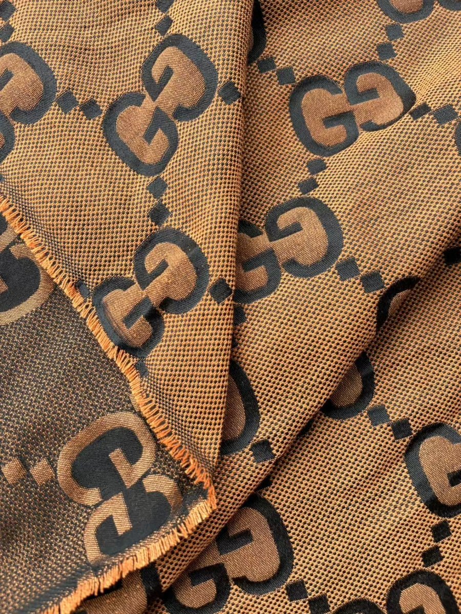 Orange Big Gucci Clothing Fabric for DIY Crafts Sewing Project - mingfabricstore