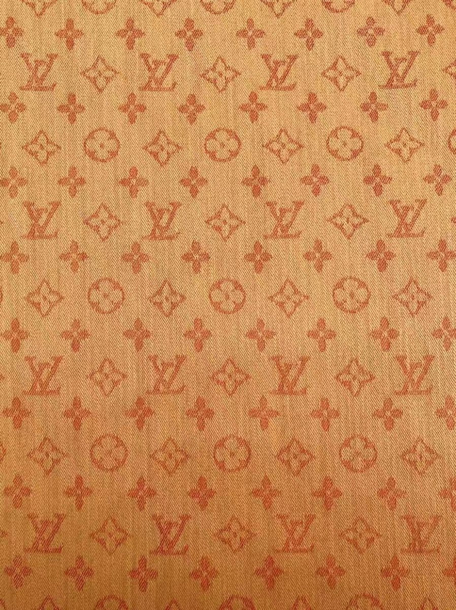 Orange Denim Jeans LV Fabric for Handmade Custom Clothing - mingfabricstore