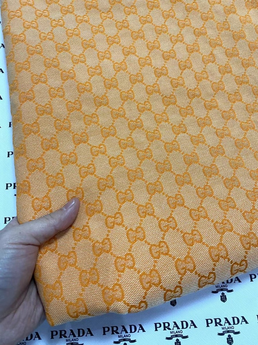 Orange Gucci Jacquard Fabric for Handmade DIY Sewing Project - mingfabricstore