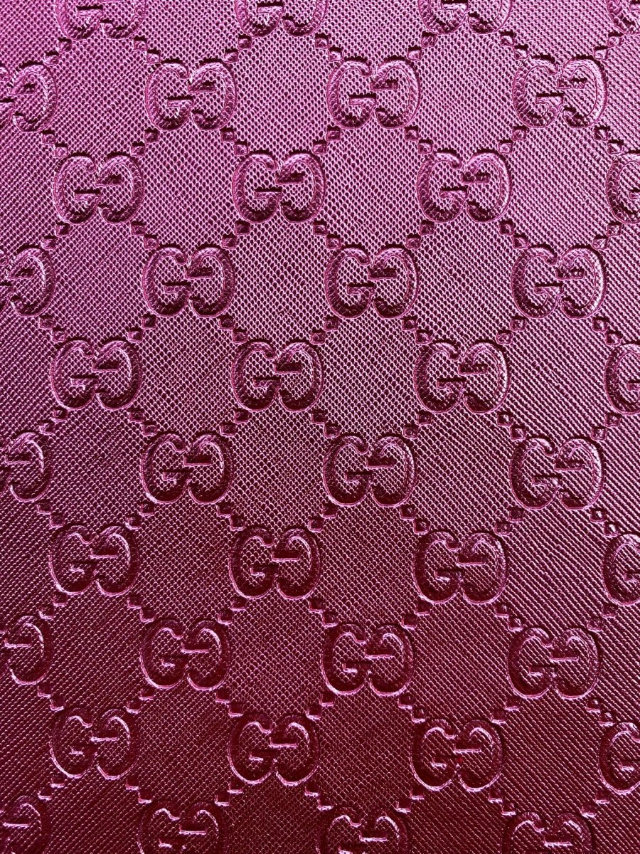 Peach Pink Shiny Soft Gucci Leather Fabric for Nail Art Shoes Custom Sewing Projects - mingfabricstore