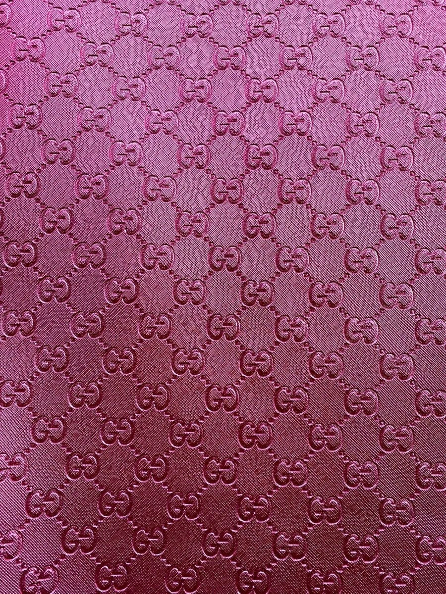 Peach Pink Shiny Soft Gucci Leather Fabric for Nail Art Shoes Custom Sewing Projects - mingfabricstore
