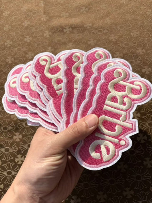 Pink Barbie iron on Patches for Crafts DIY - mingfabricstore
