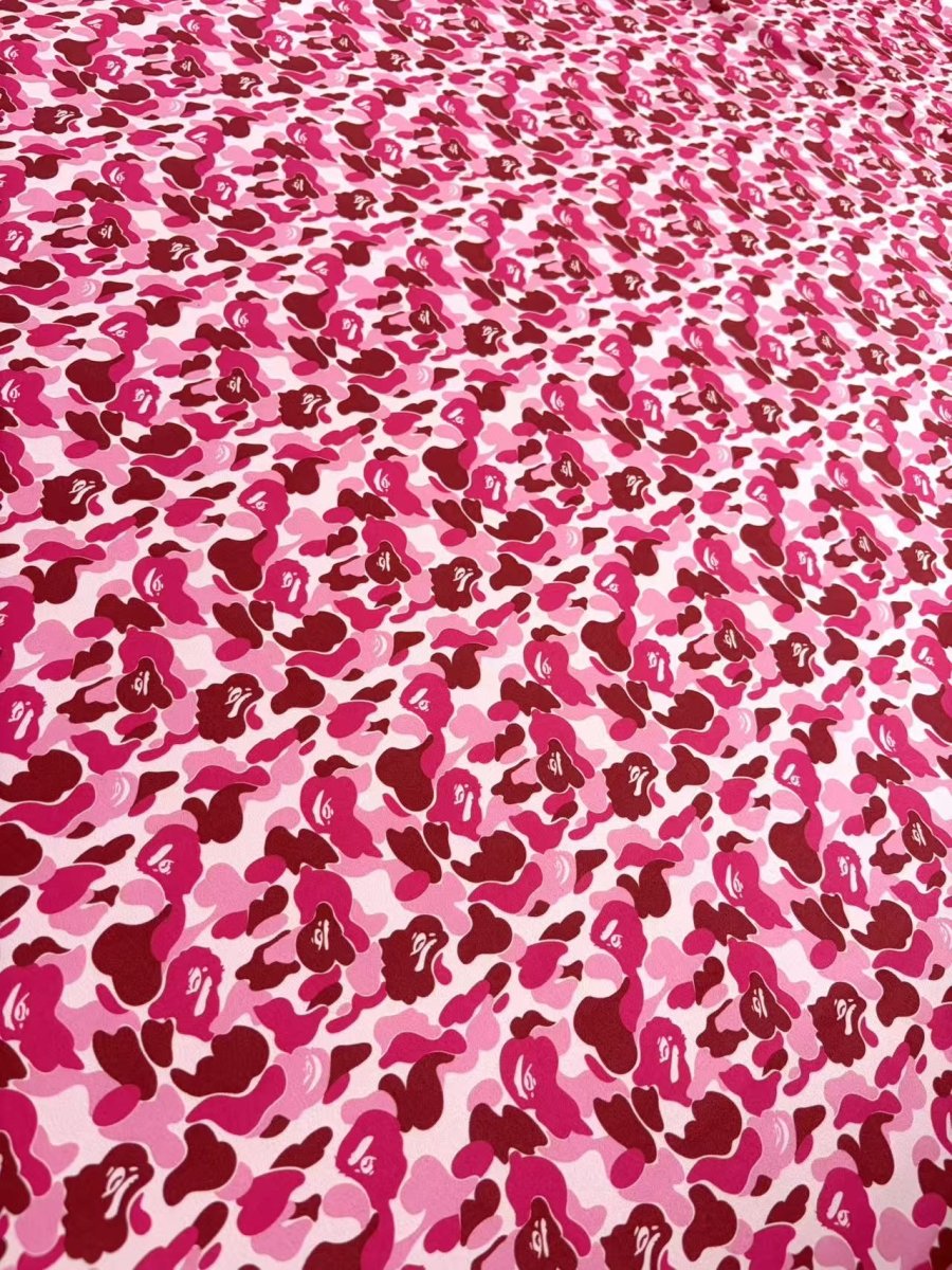 Pink Camo Bape Suede Upholstery Fabric for Car Headliner Speaker Cover DIY - mingfabricstore