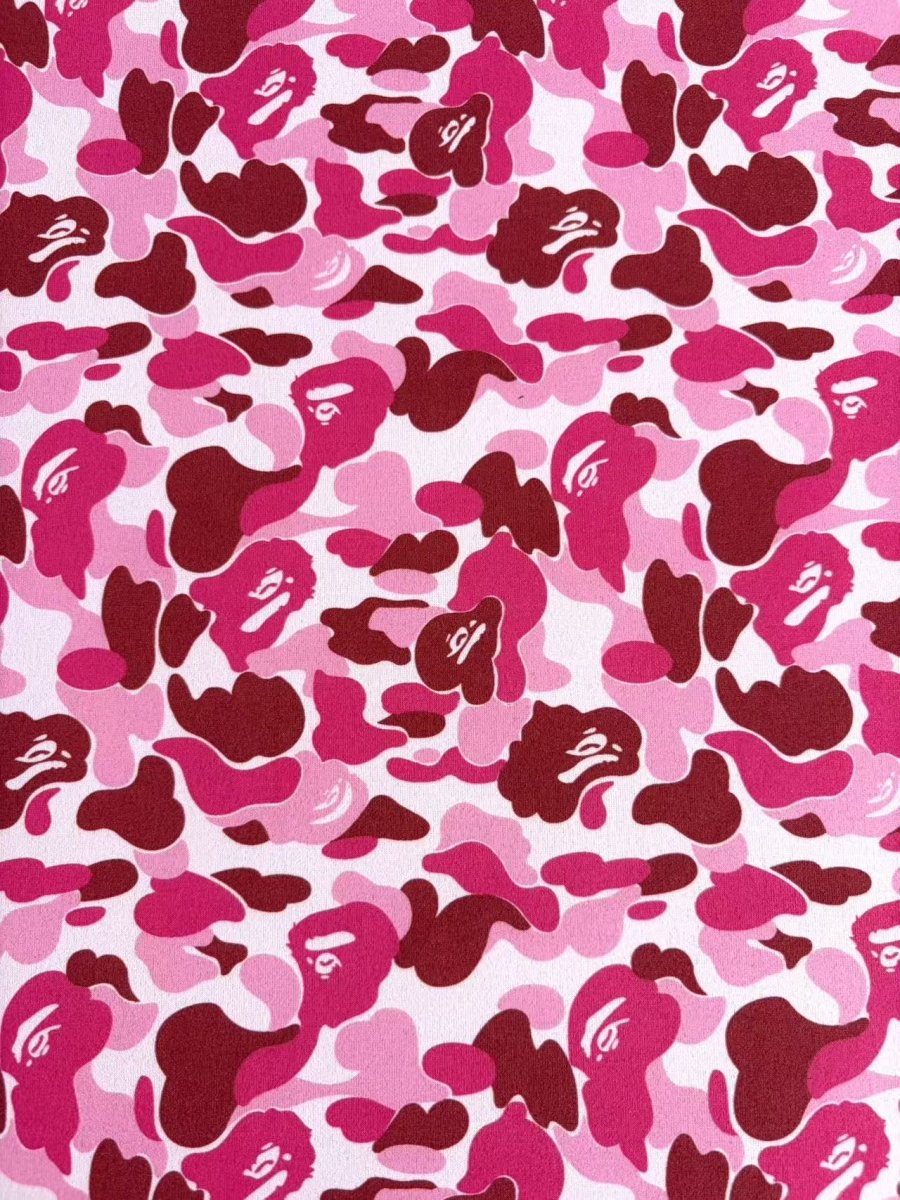 Pink Camo Bape Suede Upholstery Fabric for Car Headliner Speaker Cover DIY - mingfabricstore
