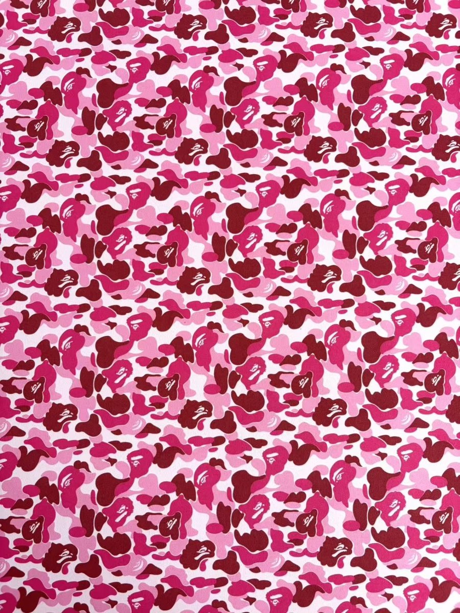 Pink Camo Bape Suede Upholstery Fabric for Car Headliner Speaker Cover DIY - mingfabricstore