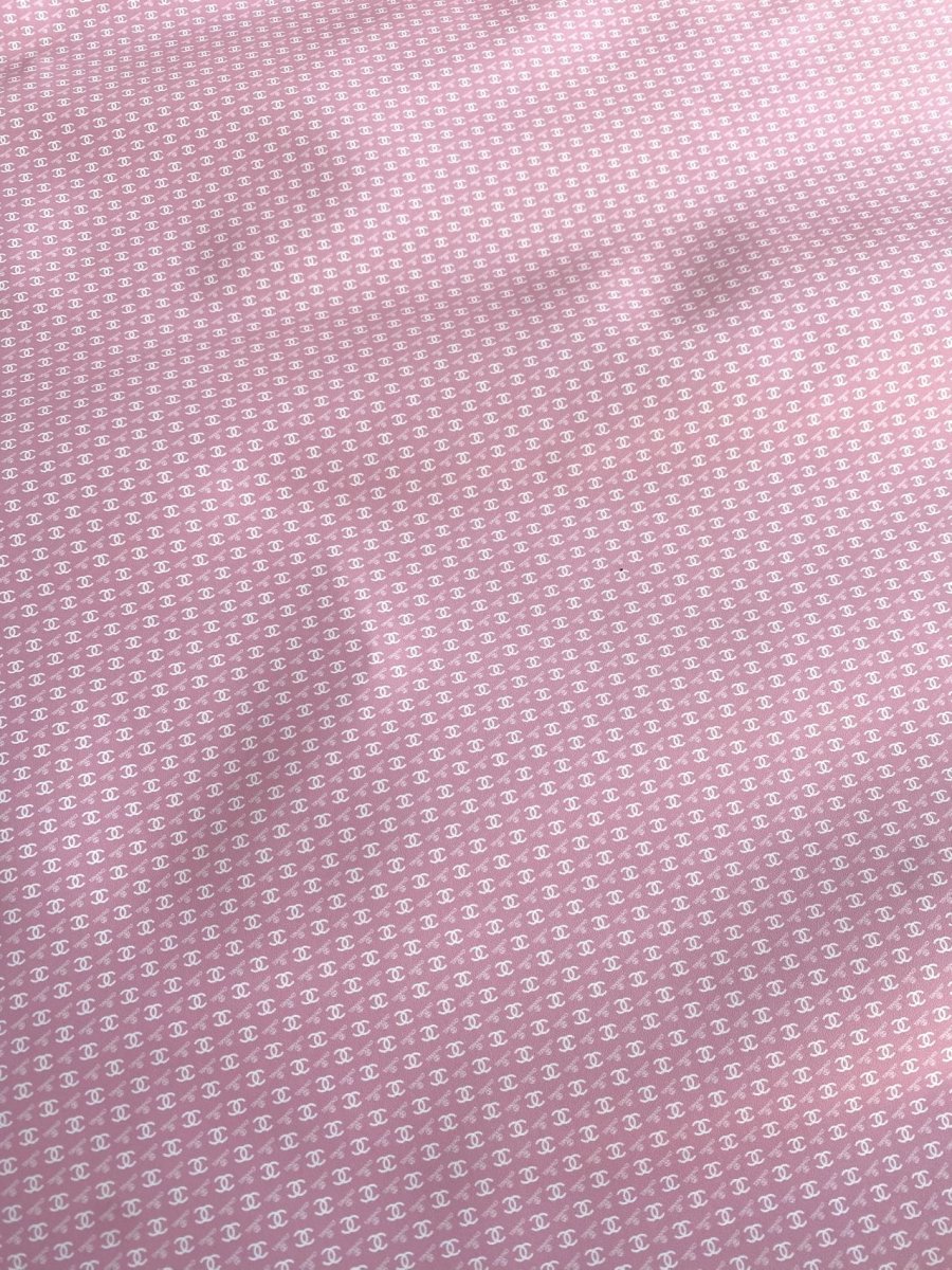 Pink Chanel Mini Size Leather for Doll Making Custom Projects - mingfabricstore