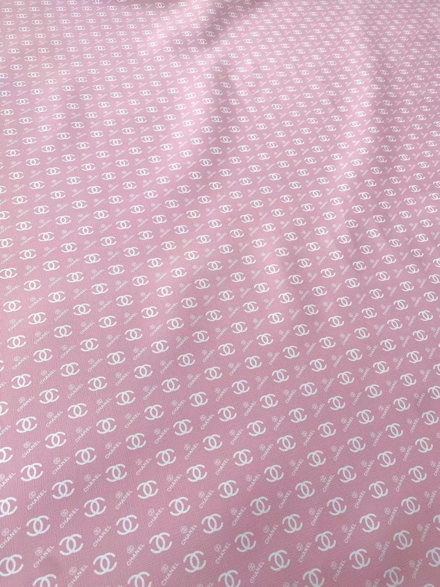 Pink Chanel Shoe Leather Fabric for Sneaker DIY Sewing Projects - mingfabricstore
