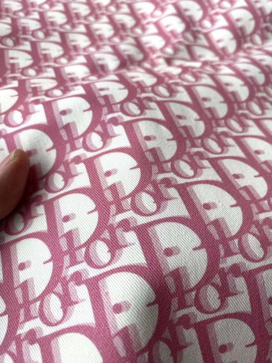 Pink Dior Cotton Sewing Fabric Sold by Yard for Handmade DIY Projects - mingfabricstore