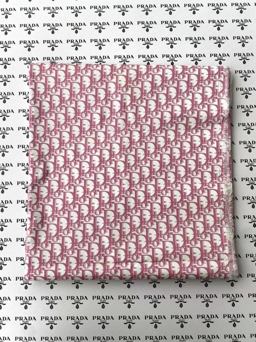Pink Dior Cotton Sewing Fabric Sold by Yard for Handmade DIY Projects - mingfabricstore