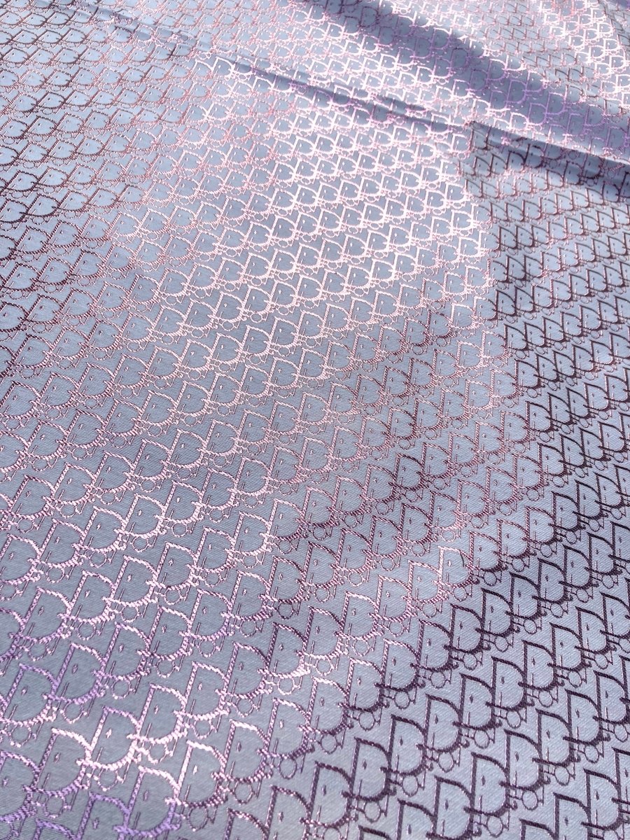 Pink Dior Jacquard Fabric for Custom Sewing - mingfabricstore