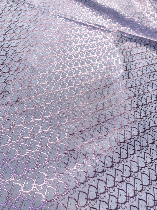 Pink Dior Jacquard Fabric for Custom Sewing - mingfabricstore