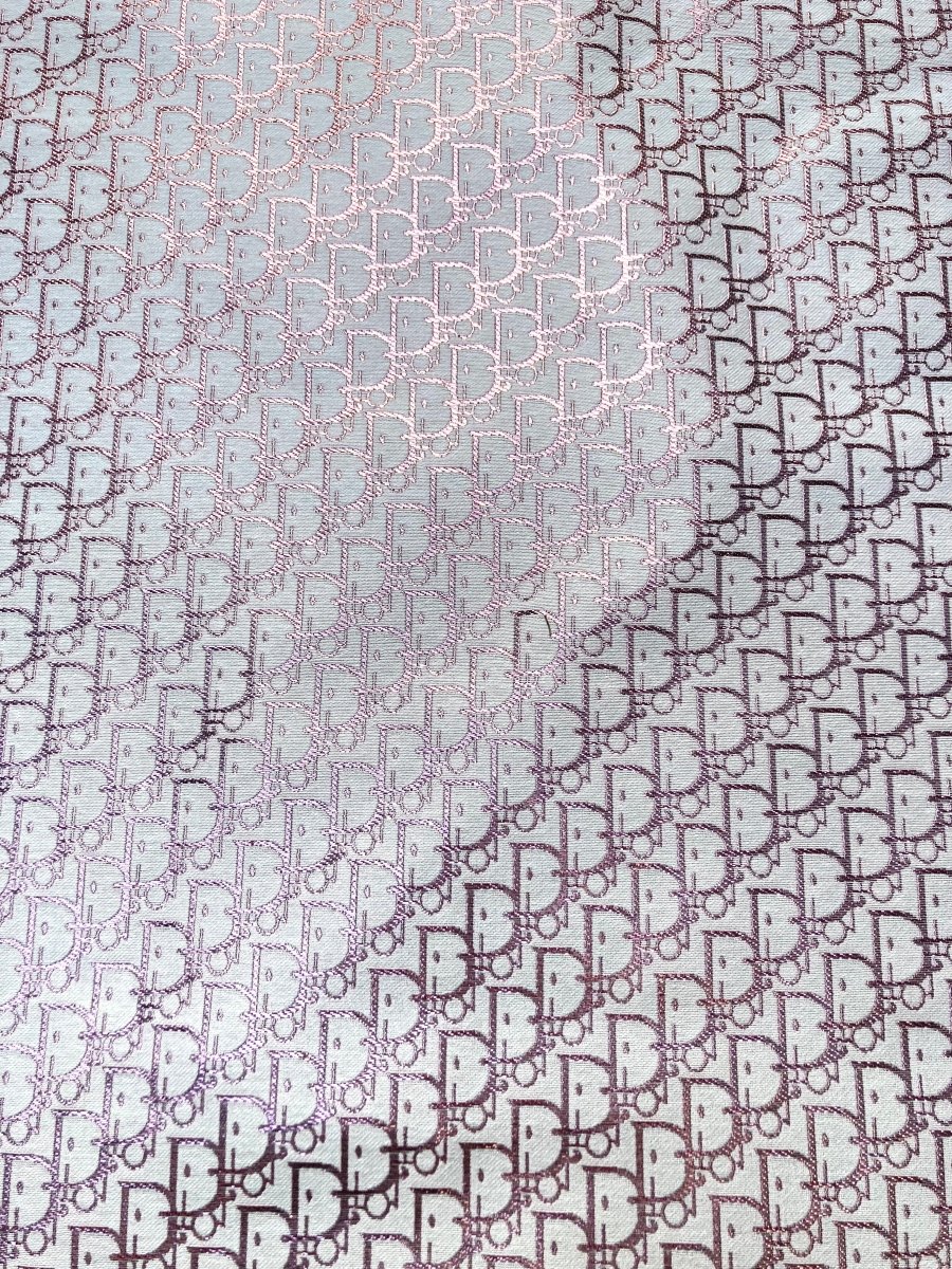 Pink Dior Jacquard Fabric for Custom Sewing - mingfabricstore