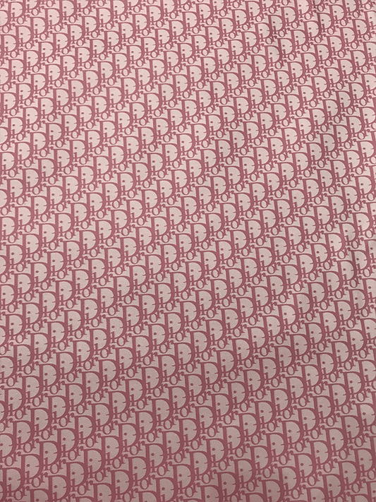 Pink Dior Leather Fabric for shoe custom and bag by yard - mingfabricstore