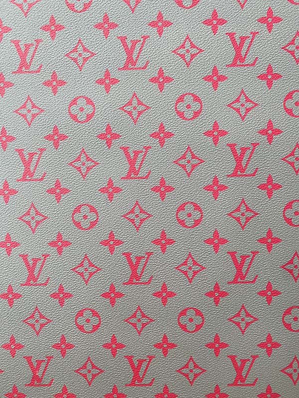 Pink Grey Louis Vuitton Custom Leather Sewing Projects DIY Sneaker - mingfabricstore