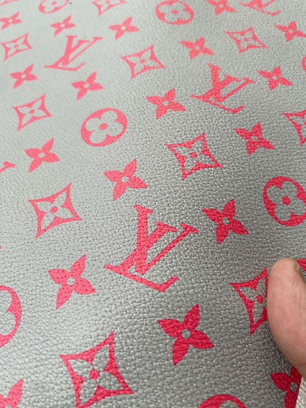 Pink Grey Louis Vuitton Custom Leather Sewing Projects DIY Sneaker - mingfabricstore