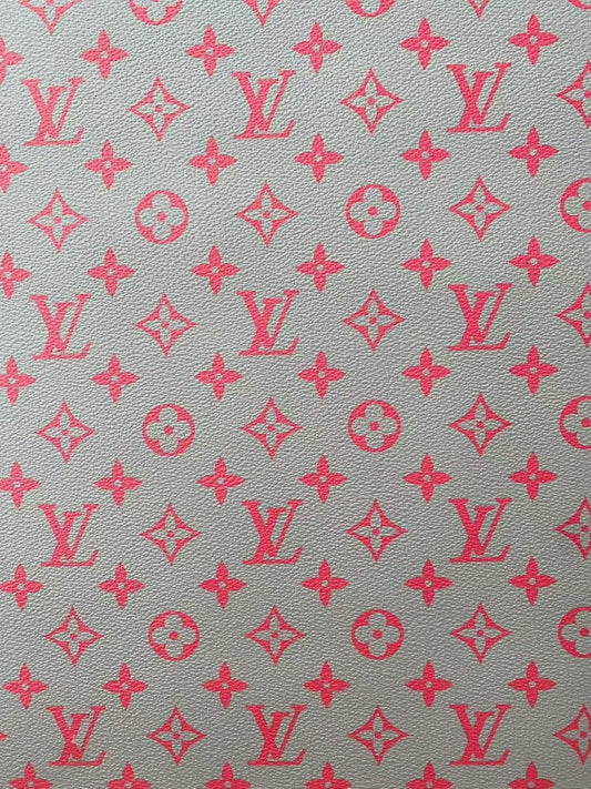 Pink Grey Louis Vuitton Custom Leather Sewing Projects DIY Sneaker - mingfabricstore