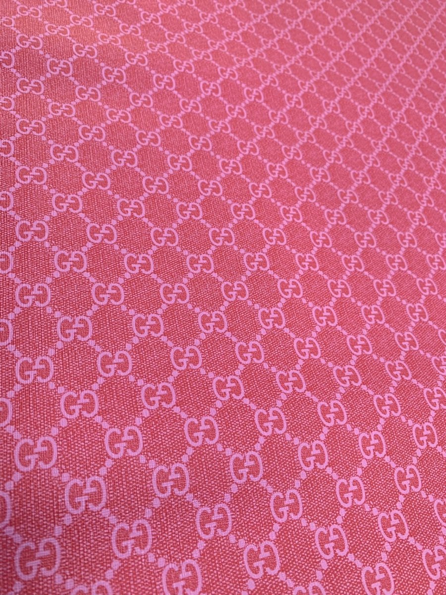 Pink Gucci Vinyl For DIY Sewing Handmade Upholstery Custom Sneakers - mingfabricstore