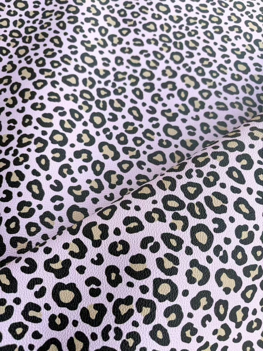 Pink Leopard Leather Sheet for Boujee Custom Crafts Projects - mingfabricstore