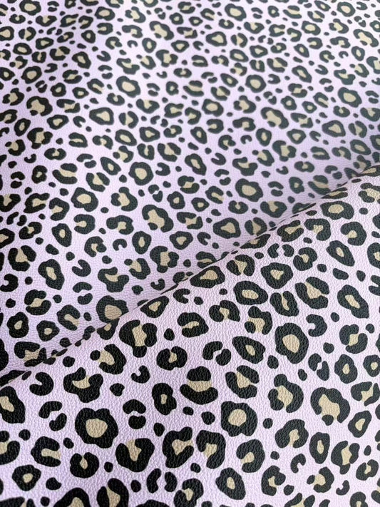Pink Leopard Leather Sheet for Boujee Custom Crafts Projects - mingfabricstore