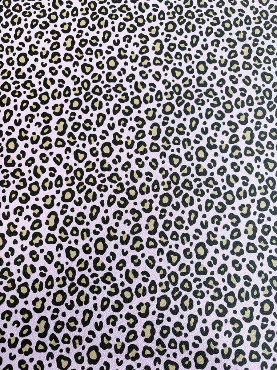 Pink Leopard Leather Sheet for Boujee Custom Crafts Projects - mingfabricstore