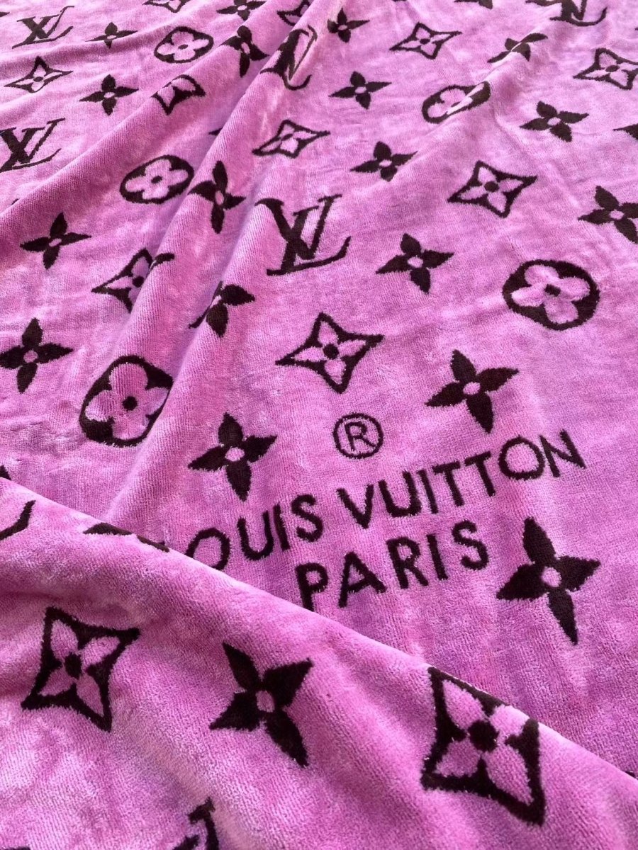Pink Louis Vuitton Beach Towel for Custom Clothing Project Tailor Made - mingfabricstore
