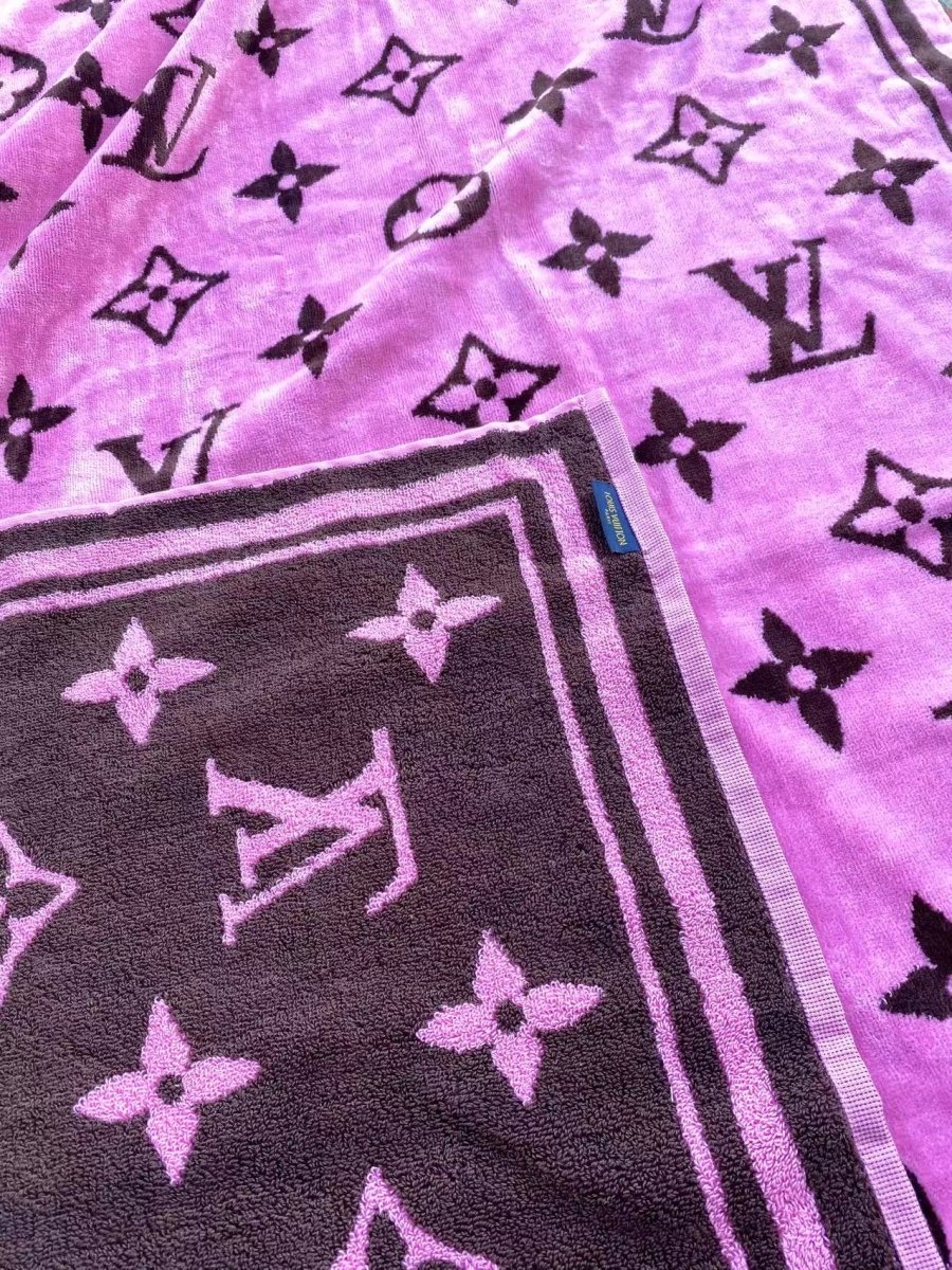 Pink Louis Vuitton Beach Towel for Custom Clothing Project Tailor Made - mingfabricstore